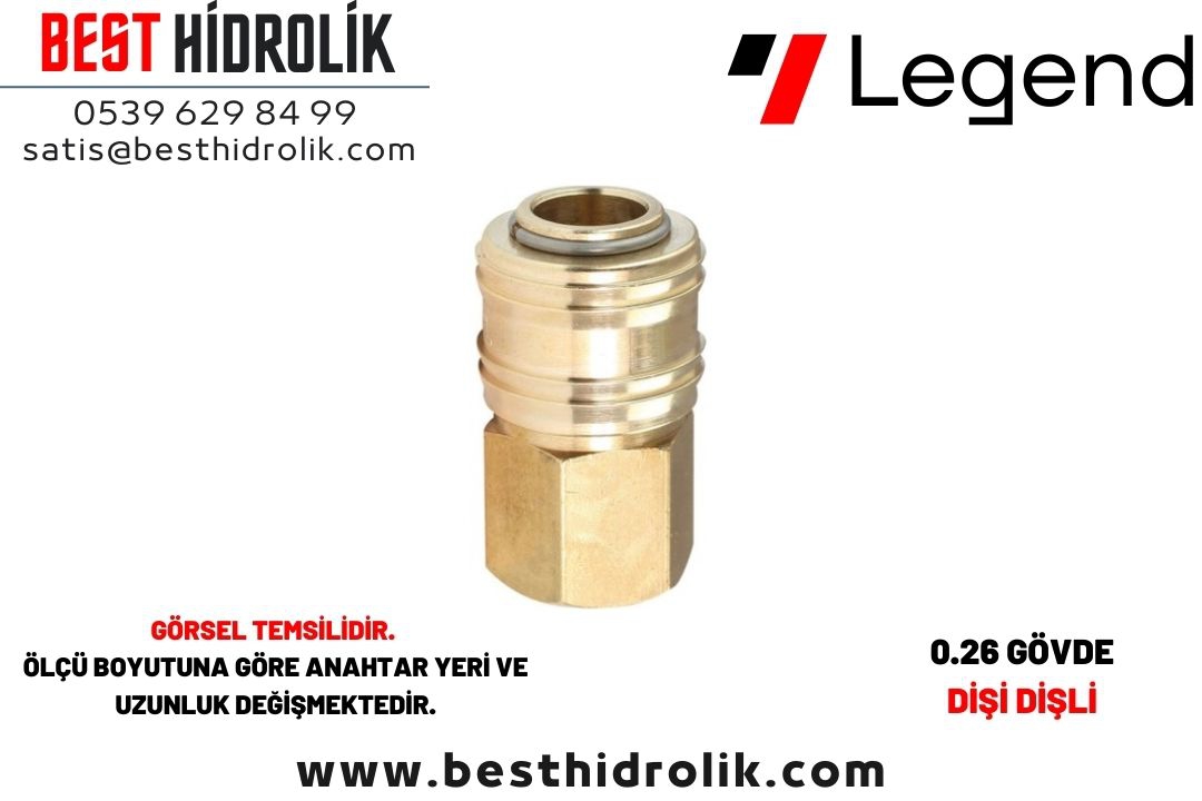 3/8” Dişi Gövde Sarı Otomatik Rekor Jak Kaplin