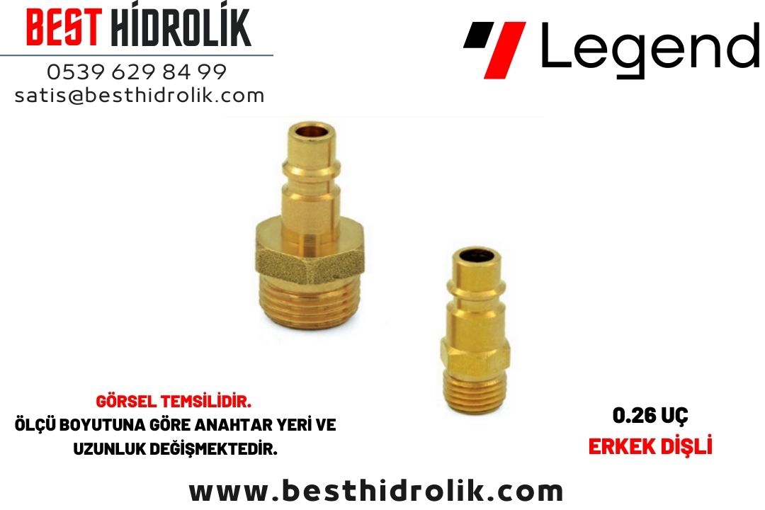 1/2” Erkek Uç Sarı Otomotik Rekor Ucu