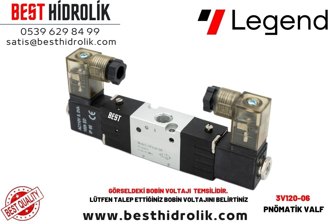 1/8 3-2 ÇİFT BOBİN VALF  3V120-06