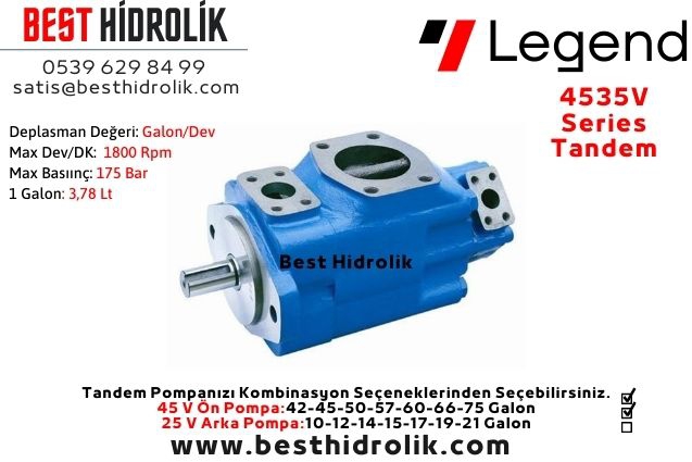 4535V SERİSİ ENDÜSTRİYEL PALETLİ TANDEM POMPA