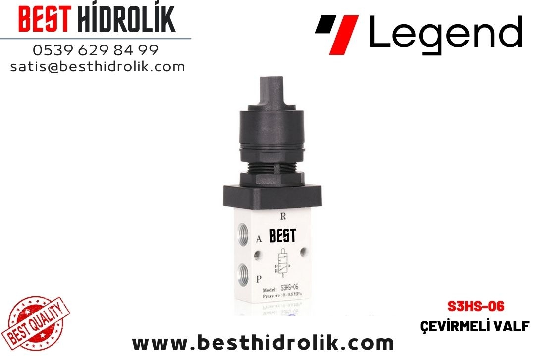 1/8 3-2 ÇEVİRMELİ VALF S3HS-06