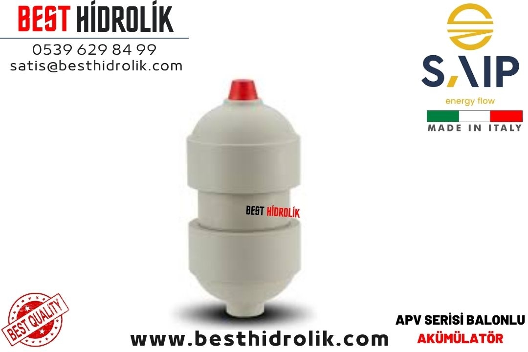 0.025 LT APV SERİSİ HİDROPNÖMATİK PLASTİK GÖVDELİ AKÜMÜLATÖR (10 BAR)