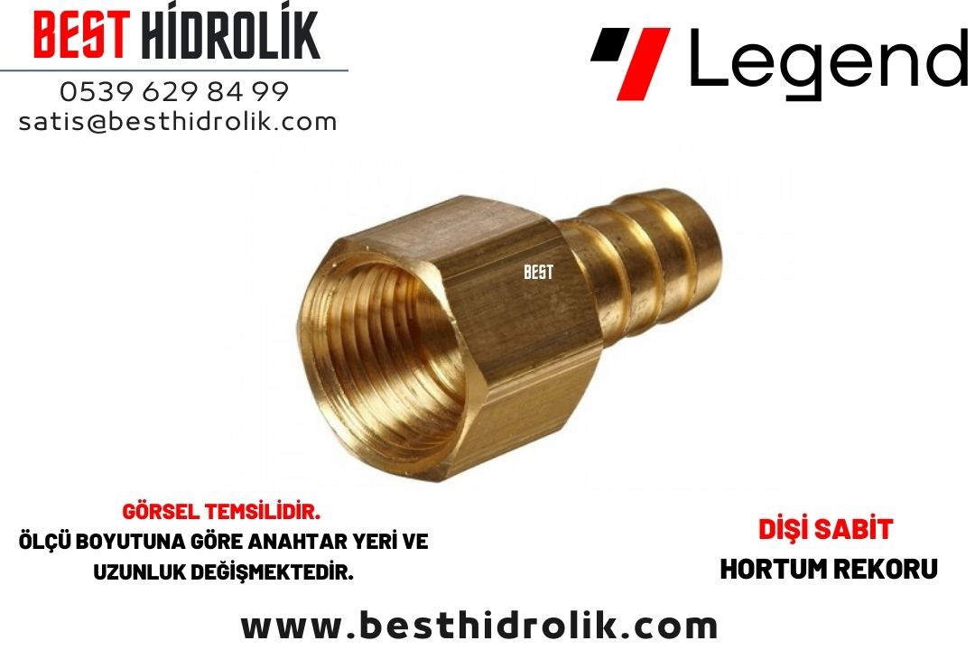 3/4” x 10 mm Sarı Dişi Sabit Hortum Rekoru