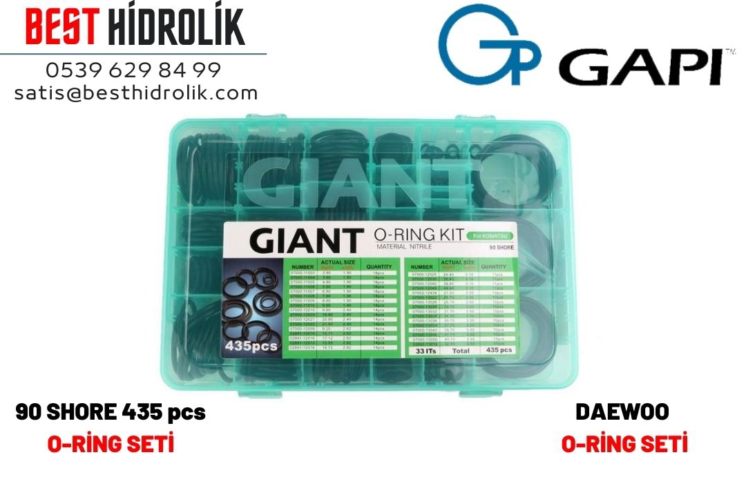 ORİNG SETİ BOX-DAEWOO O-RİNG KIT 90 SHORE