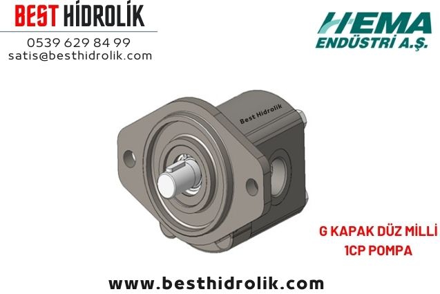 19cc 1CP SERİSİ 2P1 G KAPAK HİDROLİK DİŞLİ POMPA DÜZ MİL SOL DÖNÜŞ 27,55 LT/DK 1CP110532M