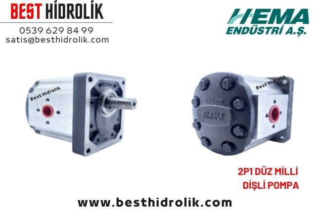 33,3cc HEMA HİDROLİK DİŞLİ POMPA DÜZ MİL SAĞ DÖNÜŞ 48 LT/DK 2P1.3105S CBP1