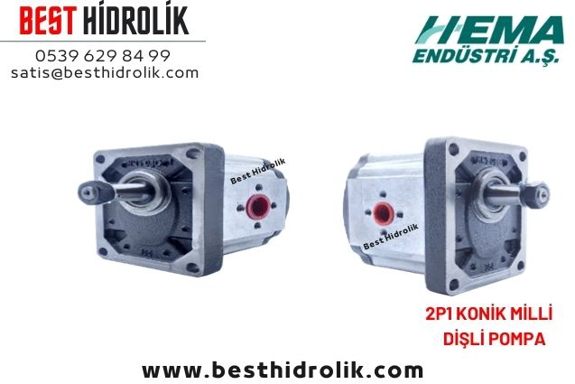 33,3cc HEMA HİDROLİK DİŞLİ POMPA KONİK MİL SOL DÖNÜŞ 48 LT/DK 2P1.3105.AB7