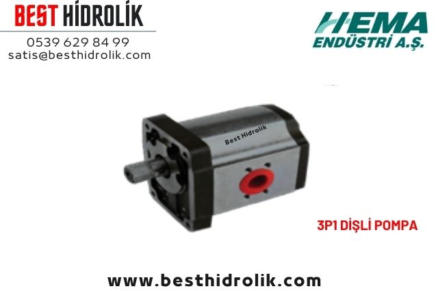 56,1cc HEMA HİDROLİK DİŞLİ POMPA DÜZ MİL SOL DÖNÜŞ 81 LT/DK 3P1.4180S ABP