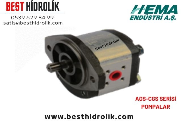 19,2cc HEMA HİDROLİK DİŞLİ POMPA SAĞ DÖNÜŞ 28 LT/DK 1PN192.CGS3