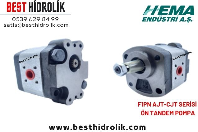 19,2cc HEMA HİDROLİK ÖN TANDEM POMPA KONİK MİL SOL DÖNÜŞ 28 LT/DK F1PN 192.AJT3