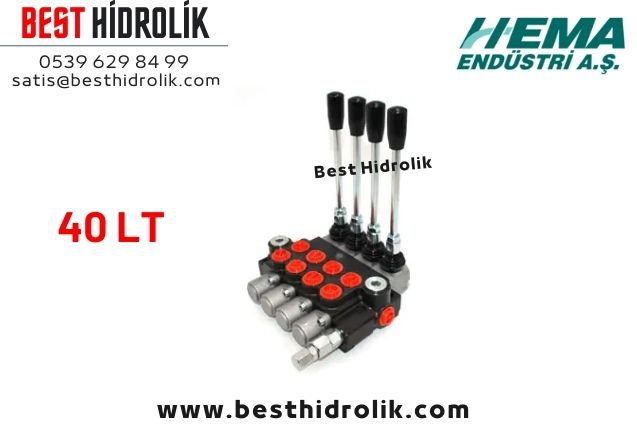 40 LT DÖRTLÜ HEMA KUMANDA KOLU  P GİRİŞ:1/2’’  A-B ÇIKIŞ: 1/2’’