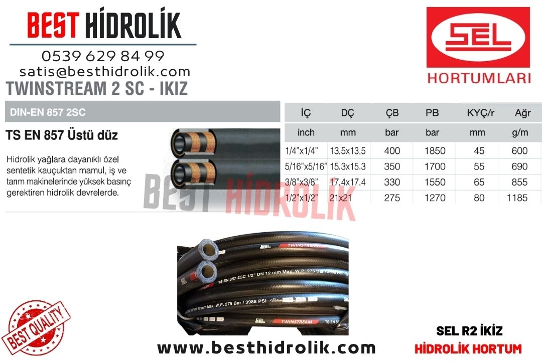 SEL 2SC 1/2 - 1/2 İKİZ HİDROLİK TWİNSTREAM