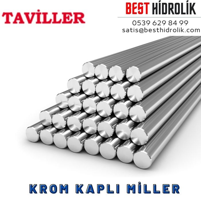 Çap 38 mm Krom Kaplı Hidrolik Piston Mili