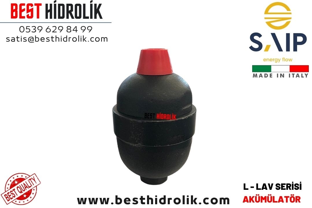 0,1 LT L-LAV SERİSİ DİYAFRAMLI HİDROLİK AKÜMÜLATÖR (210 BAR)