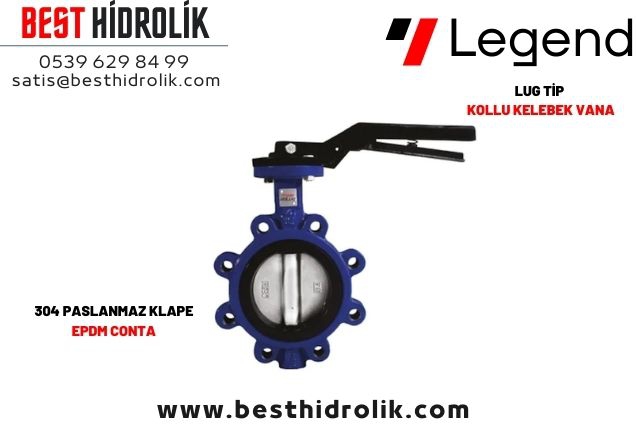 DN 125 Lug Kollu Kelebek Vana 304 Paslanmaz Klape