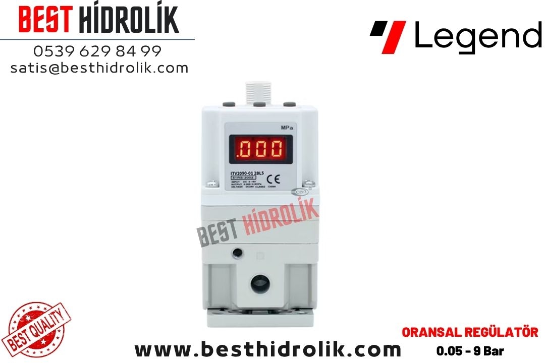 1/4 ORANSAL REGÜLATÖR 0.05 - 9 Bar