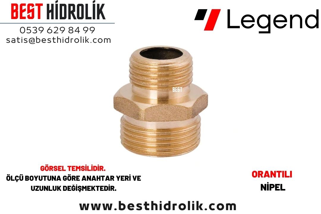 3/4”x 1/2” Sarı Orantılı Nipel