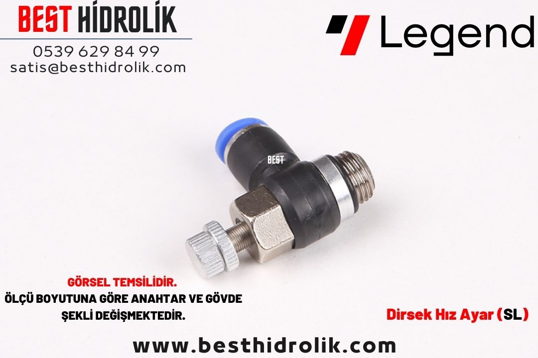 1/4-6 mm PNÖMATİK DİRSEK HIZ AYAR ( PLASTİK )