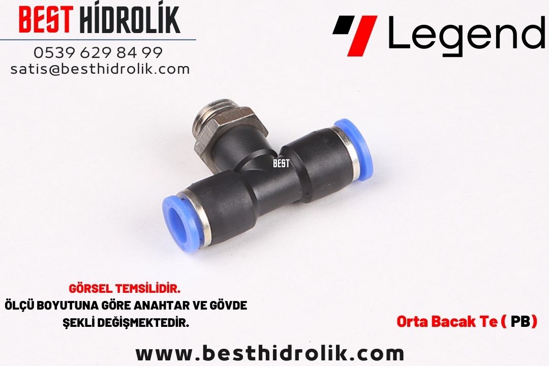 1/8-10 mm ORTA BACAK TE ( PLASTİK )
