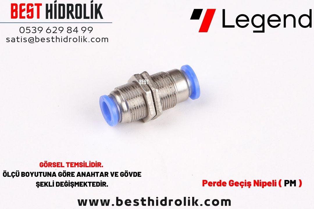 10 MM PERDE GEÇİŞ NİPELİ ( PLASTİK )