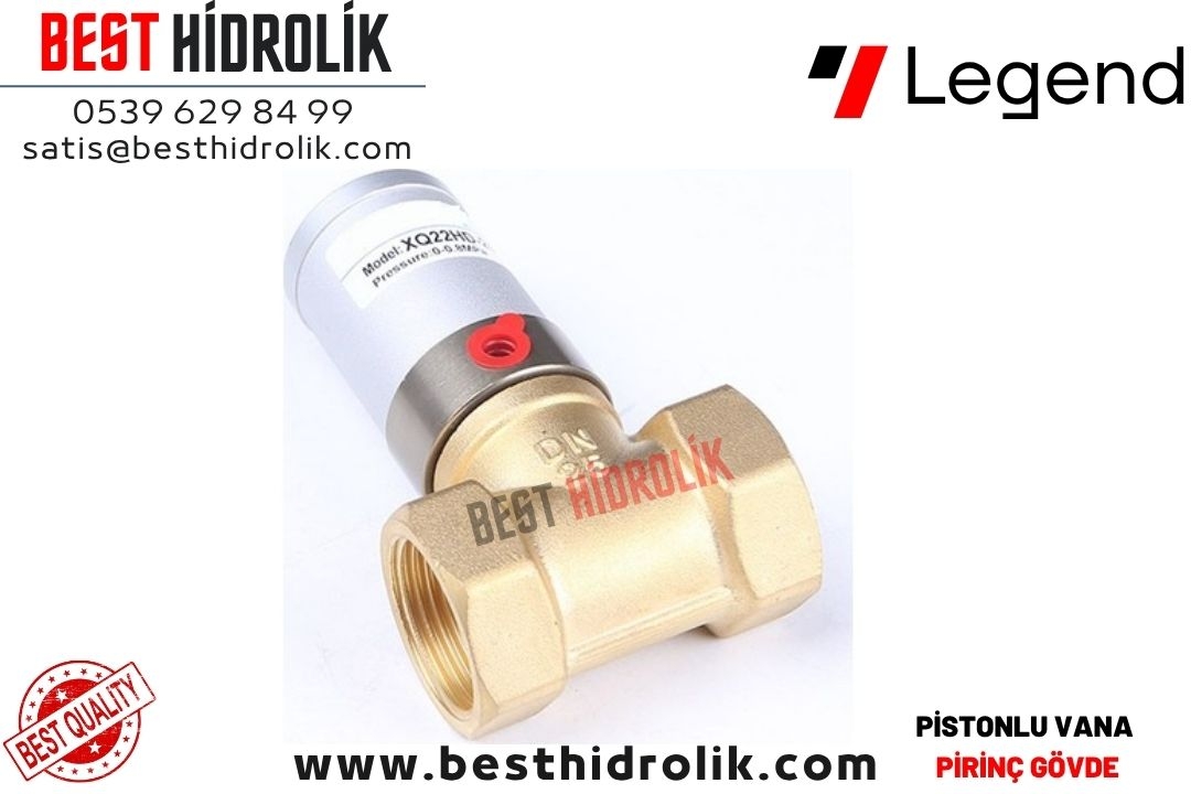 2’’ PİSTONLU VANA PİRİNÇ GÖVDE N.K
