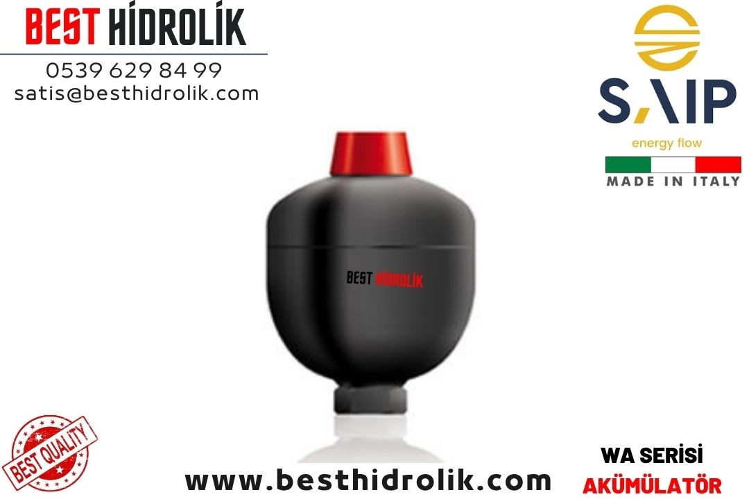 0,5 LT WA SERİSİ DİYAFRAMLI HİDROLİK AKÜMÜLATÖR (210 BAR)