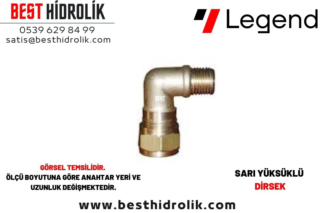 1/4” x 6 mm Sarı Yüksüklü Dirsek Rekor