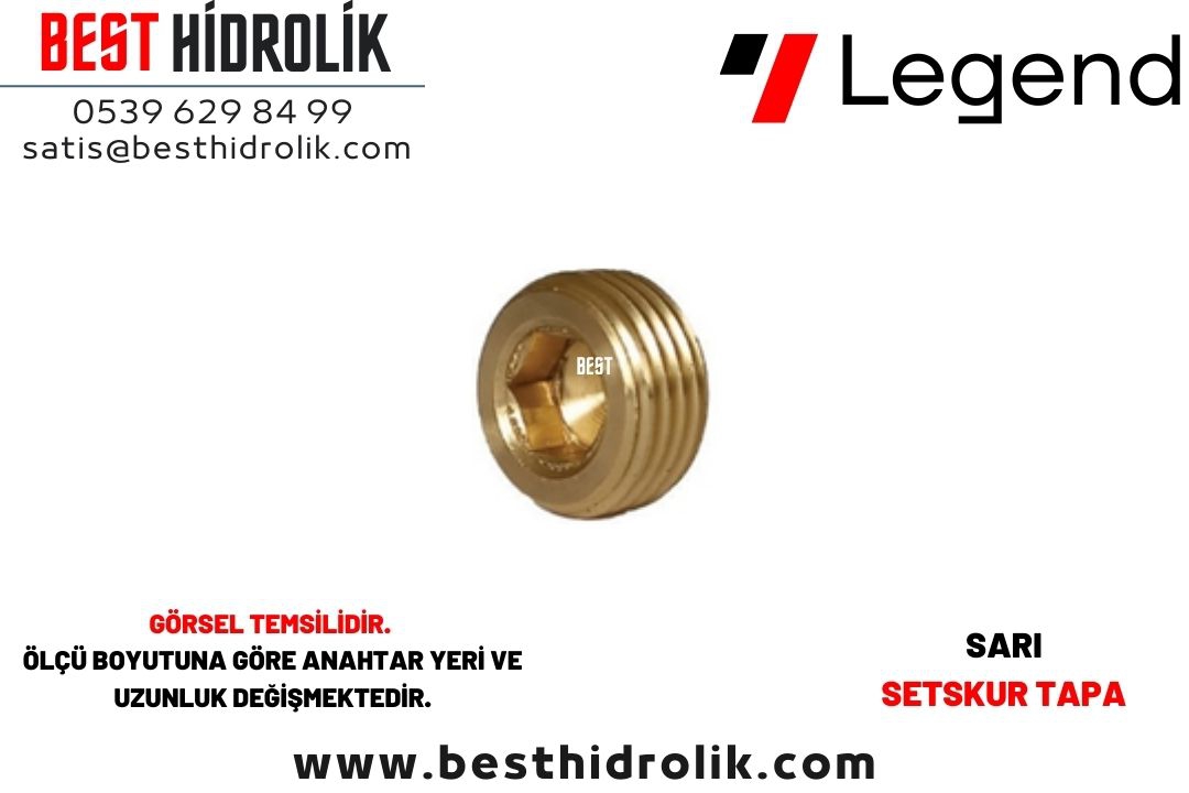 1/8” Sarı Alyan Kör Tapa Setskur