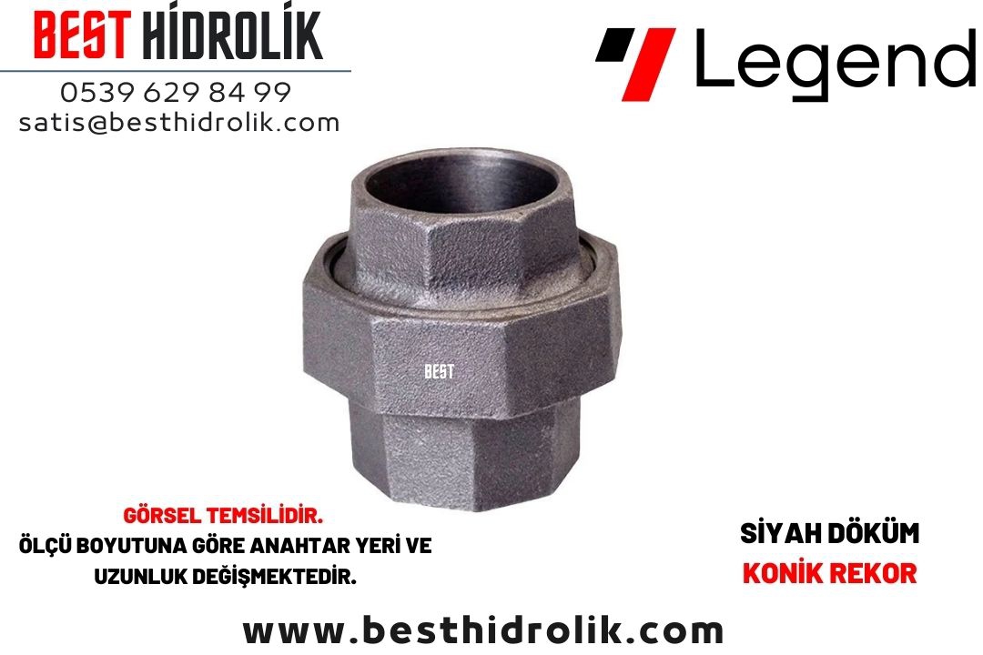 3” Siyah Döküm Konik Rekor