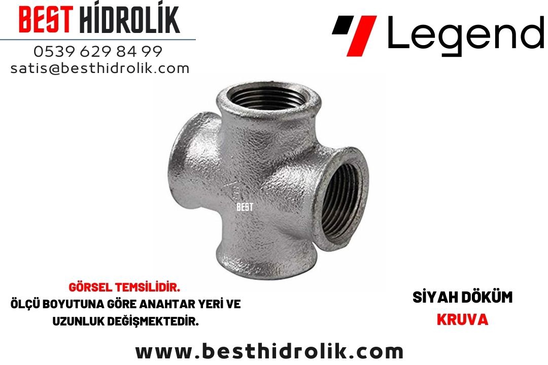 1 1/2” Siyah Döküm Kruva Dörtyol