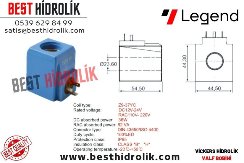 23.60 mm VİCKERS MUADİL HİDROLİK BOBİN  12V - 24 V -220 V