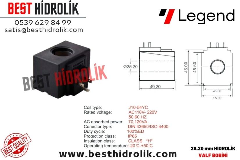 26.20 mm HİDROLİK BOBİN  220 V - 110 V AC