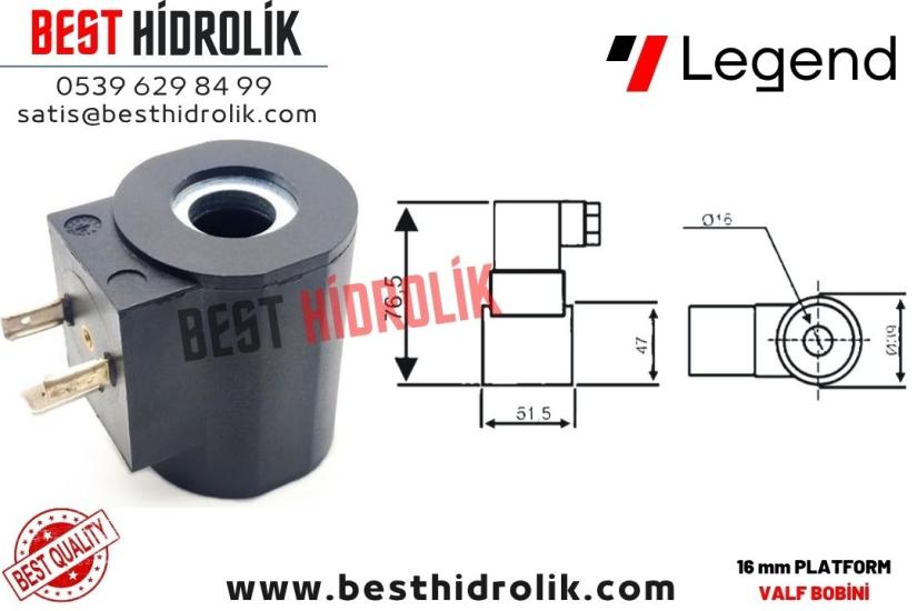 16 mm POPET VALF BOBİNİ 12 V -24 V - 220 V - 110 V