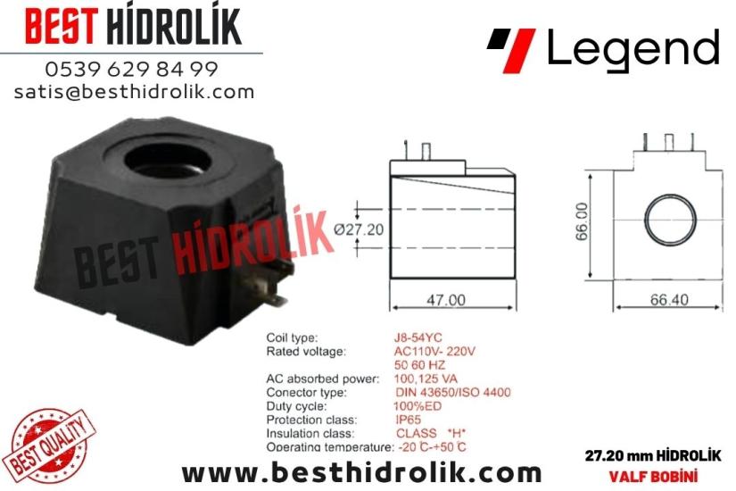 NG 10 27.20 mm HİDROLİK BOBİN PLASTİK