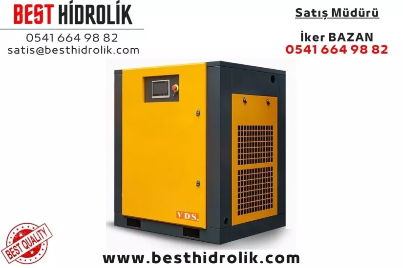 7,5 KW VİDALI HAVA KOMPRESÖRÜ 5 YIL GARANTİLİ - ÜCRETSİZ KURULUM