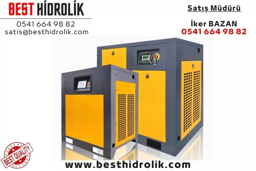 7,5 KW VİDALI HAVA KOMPRESÖRÜ 5 YIL GARANTİLİ - ÜCRETSİZ KURULUM