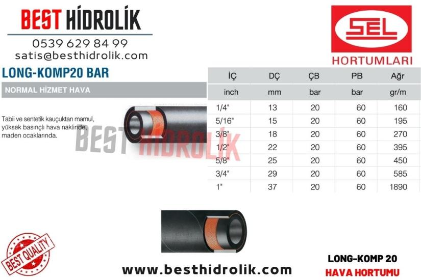 TSE LONG KOMPRESÖR 20 BAR 1/4 HAVA HORTUMU