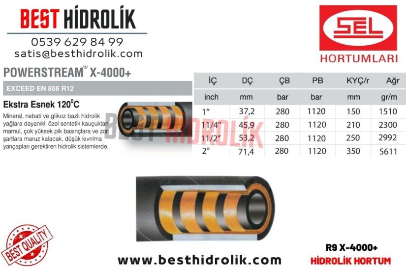 SEL 1 ’’ X-4000+ HİDROLİK HORTUM POWERSTREAM EXTRA ESNEK 120°C