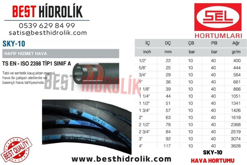 SEL 1/2 ’’ SKY 10 HAFİF HİZMET HAVA HORTUMU