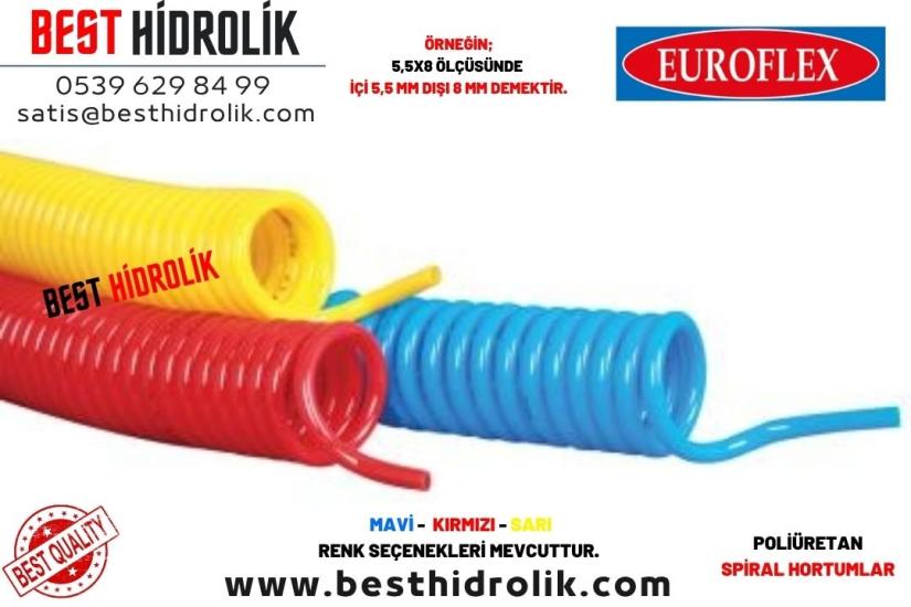 4 mm  SPİRAL POLİÜRETAN HAVA HORTUMU 3 mt
