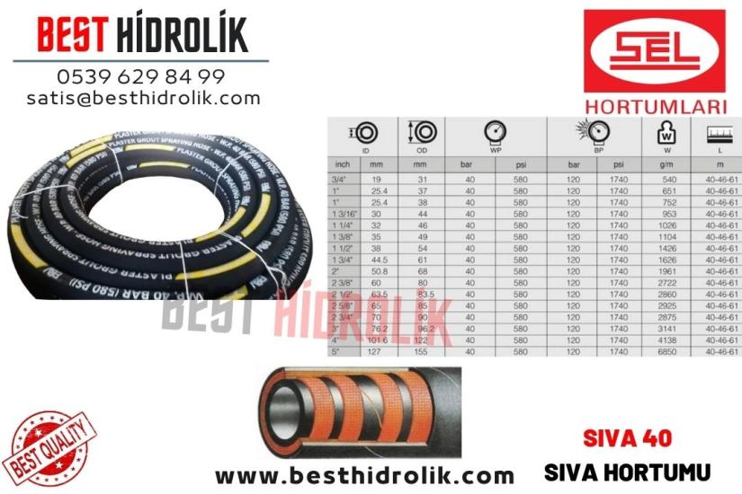 25*38 1’’ SIVA MAKİNESİ HARÇ HORTUMU SIVA 40 BAR