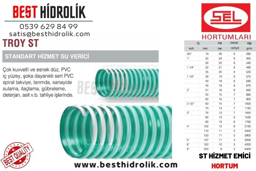 TROY ST 3/4 ’’ STANDART HİZMET YEŞİL SU VERİCİ HORTUM