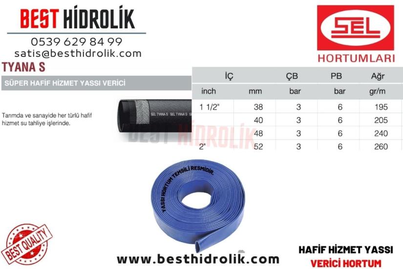 TYANA S 1 1/2 ’’ SÜPER HAFİF HİZMET YASSI VERİCİ HORTUM
