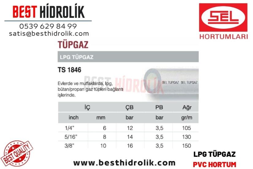 SEL 1/4 ’’ 6 mm LPG TÜPGAZ HORTUMU