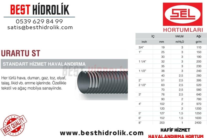 URARTU ST 3/4 STANDART HİZMET HAVALANDIRMA HORTUMU