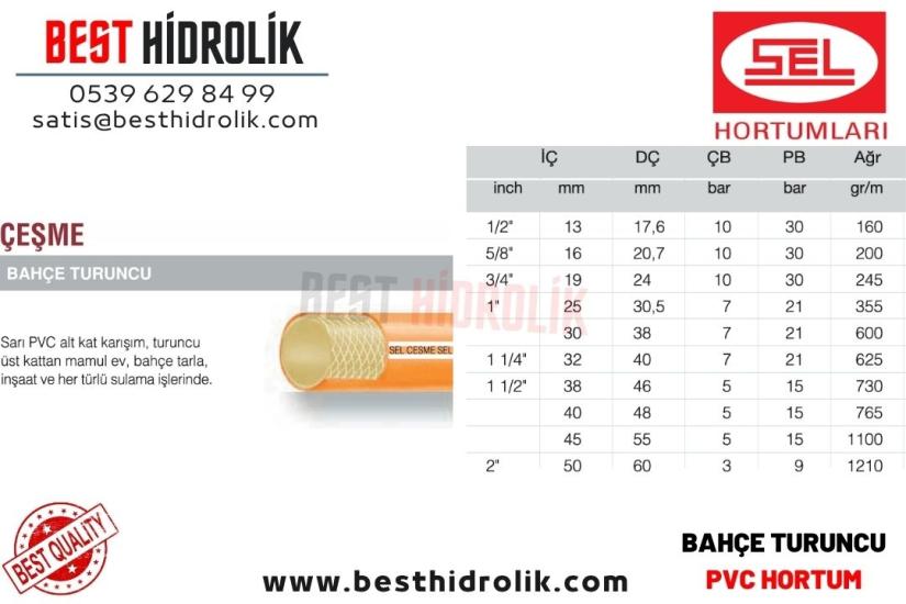 ÇEŞME 1/2 ’’ TURUNCU BAHÇE SULAMA HORTUM