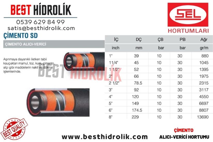 1 ’’ ÇİMENTO SD ALICI VERICI HORTUMU
