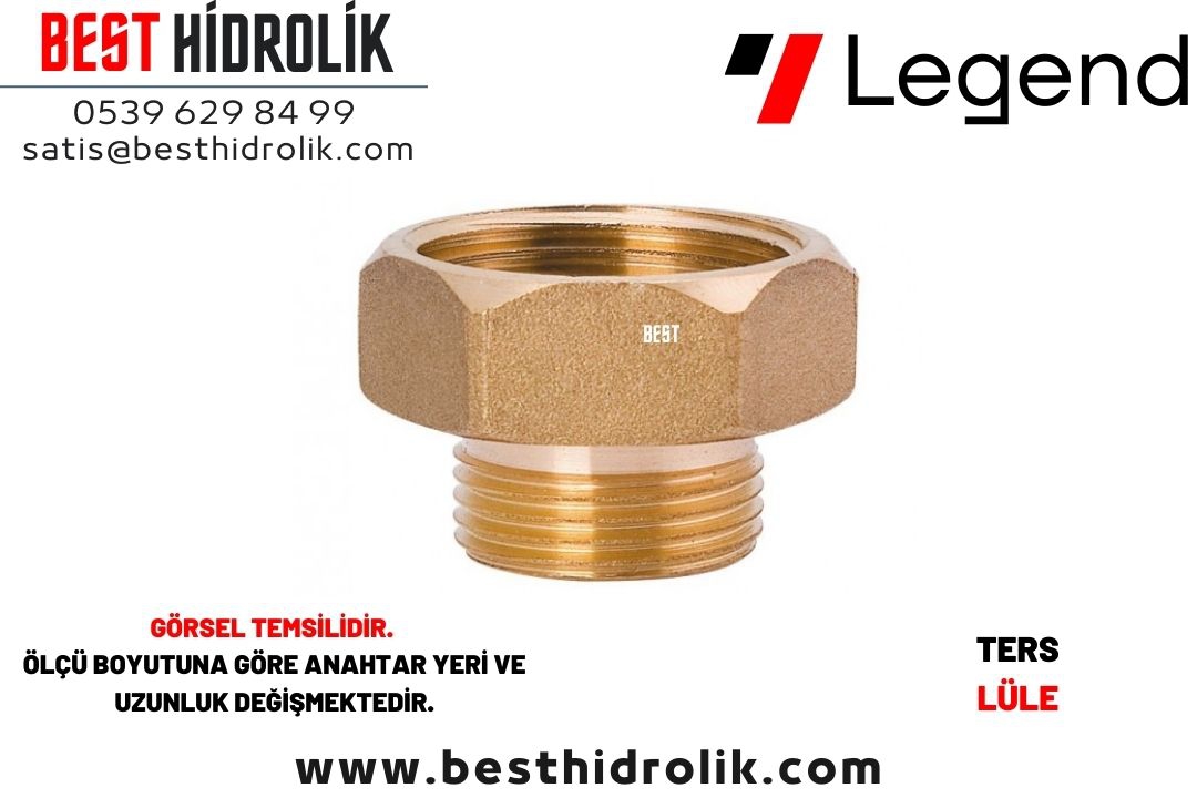 1/2” x 1/8” Sarı Ters Lüle